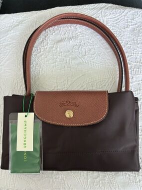 NWT Longchamp L Le Pliage Original Large Tote- Mocha 🤎